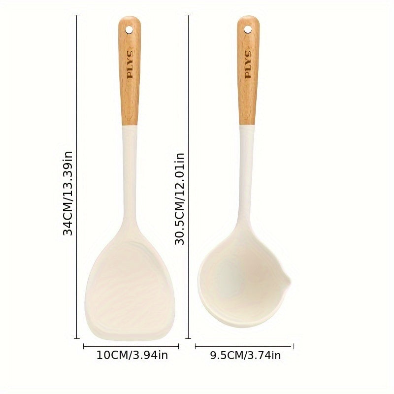 4pcs Portable Cooking Utensils Set Durable Frying Spatula Rice Soup Spoon
