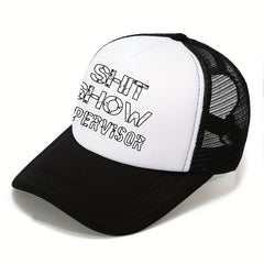 Interesting Words Print Men's Mesh Sun Hat