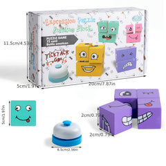 Magic Face Changing Wooden Cube Building Blocks Set
