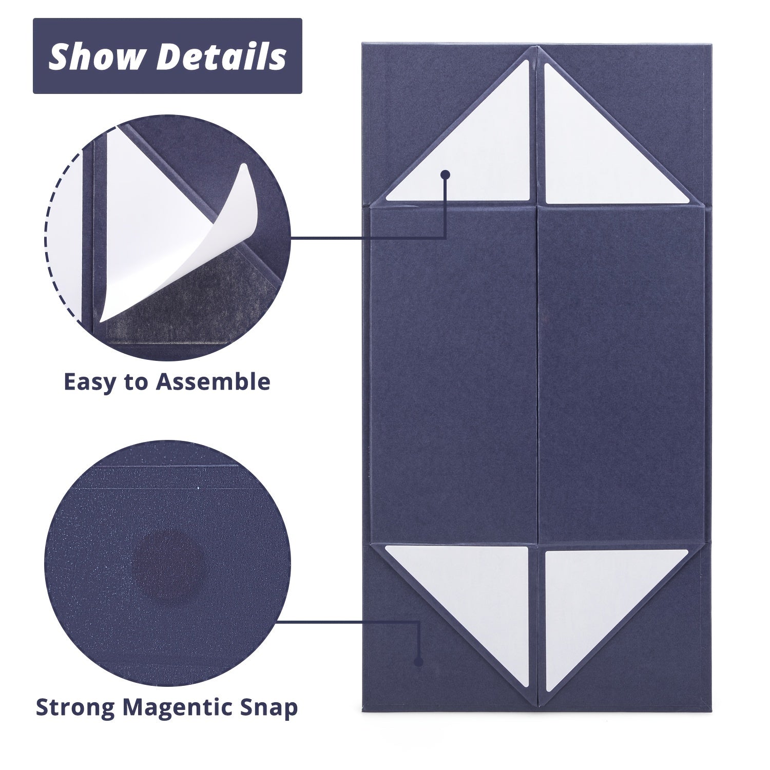 Square Favor Boxes With Magnetic Closure Lid 20x20x10cm