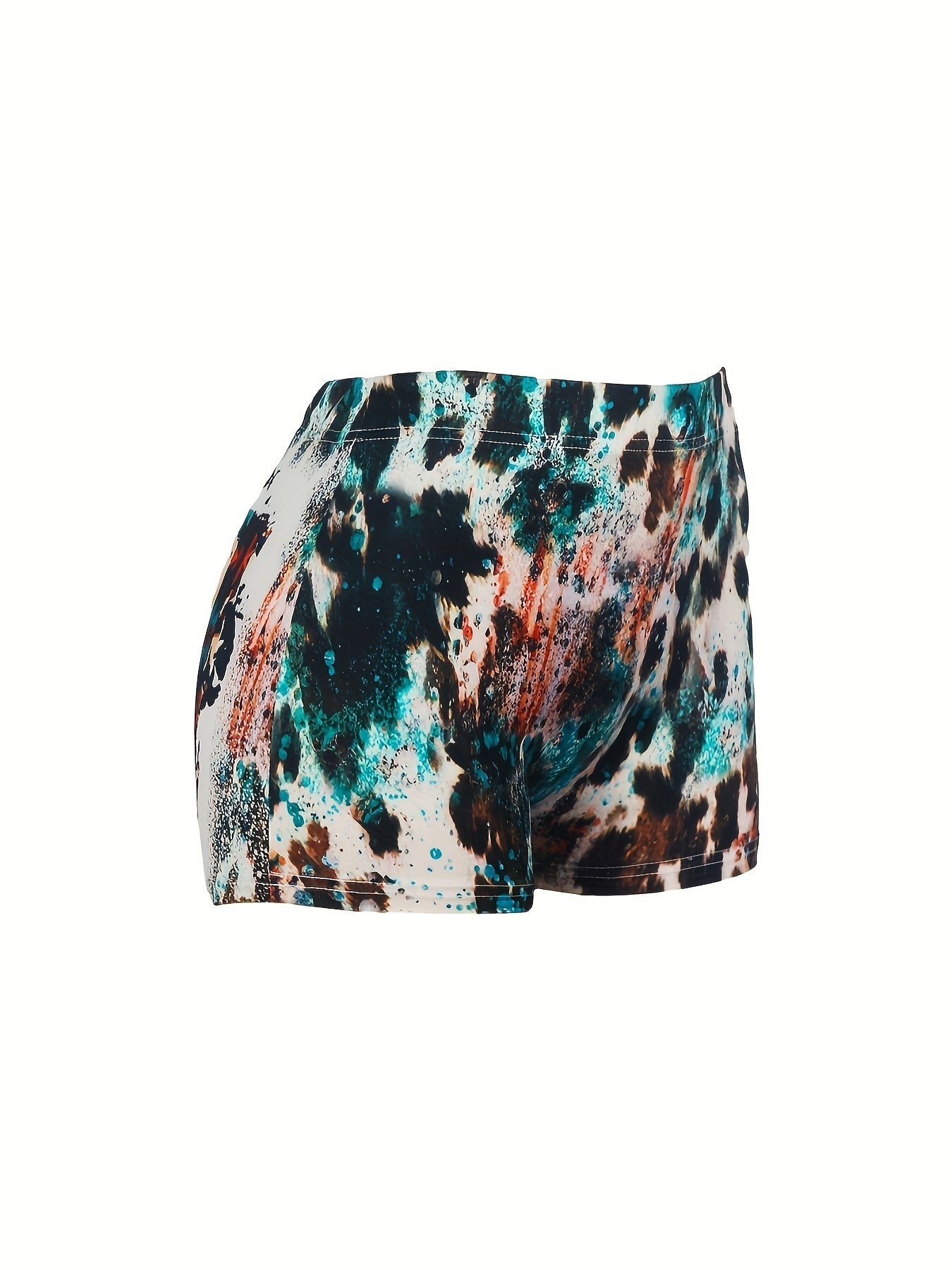  Sexy Leopard Print Distressed High Rise Skinny Shorts