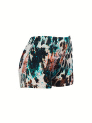  Sexy Leopard Print Distressed High Rise Skinny Shorts