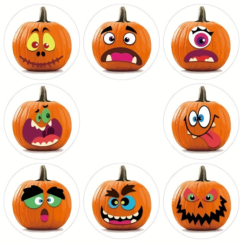 500 Halloween Emoticons Happy Animals Stickers Rolls