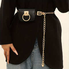 Women's Chain Waist Bag Crossbody Waist Purse Detachable Evening Handbag