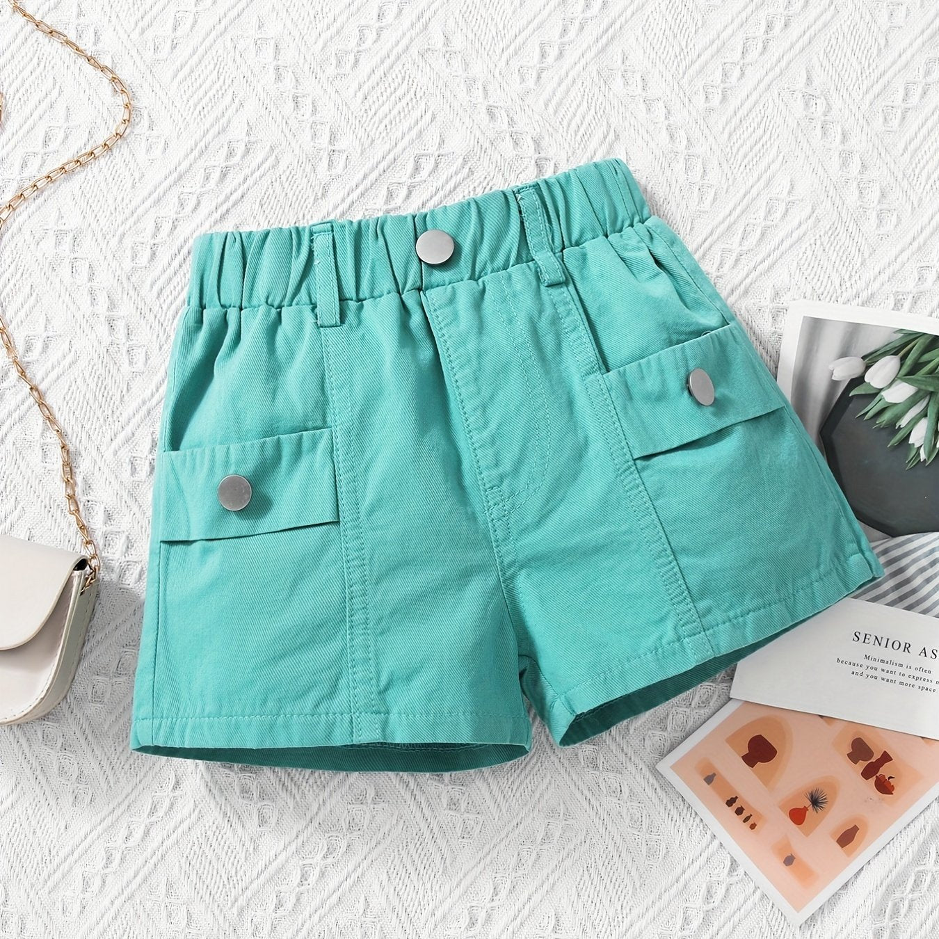 Girls Plain Shorts Comfortable Casual Pants Summer Outdoor Kids