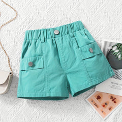 Girls Plain Shorts Comfortable Casual Pants Summer Outdoor Kids