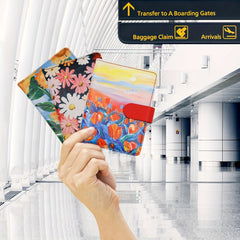Floral Passport Holder Credit Cards Holder Waterproof Document Travel Accessorie