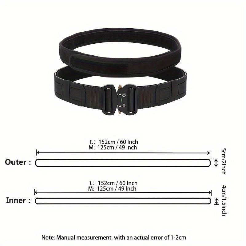 Adjustable MOLLE Belt with Metal Buckle