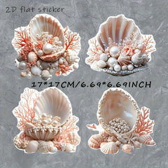 2D Shell & Pearl High Transparency Film Stickers