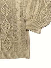  Cable Long Sleeve Pullover Jumper