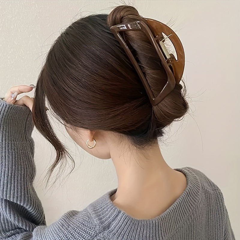 Crescent Shaped Hair Clip Shark Claw Ponytail Holder Women Girls Hair Accessory
