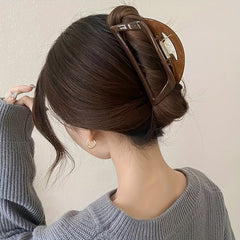 Crescent Shaped Hair Clip Shark Claw Ponytail Holder Women Girls Hair Accessory