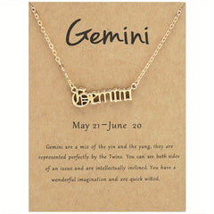Golden Plated 12 Constellations Pendant Necklace