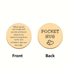 Stainless Steel Pocket Hug Token Anxiety Gift For Men