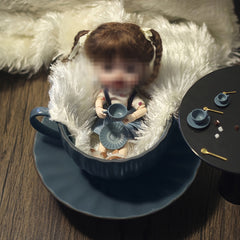 3pcs 1:12 Dollhouse Mini Furniture DIY Access Coffee Cup Saucer Spoon Set