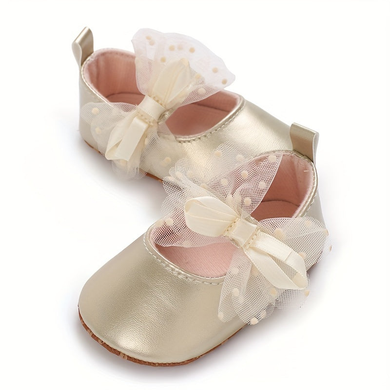 Bowknot Ballet Flat Shoes for Baby Girls Lightweight Walking Shoes