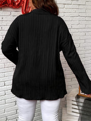  Women's Solid Button Up Blouse