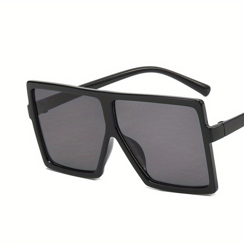 Oversized Square Sunglasses Flat Top UV400 Sun Shades Glasses