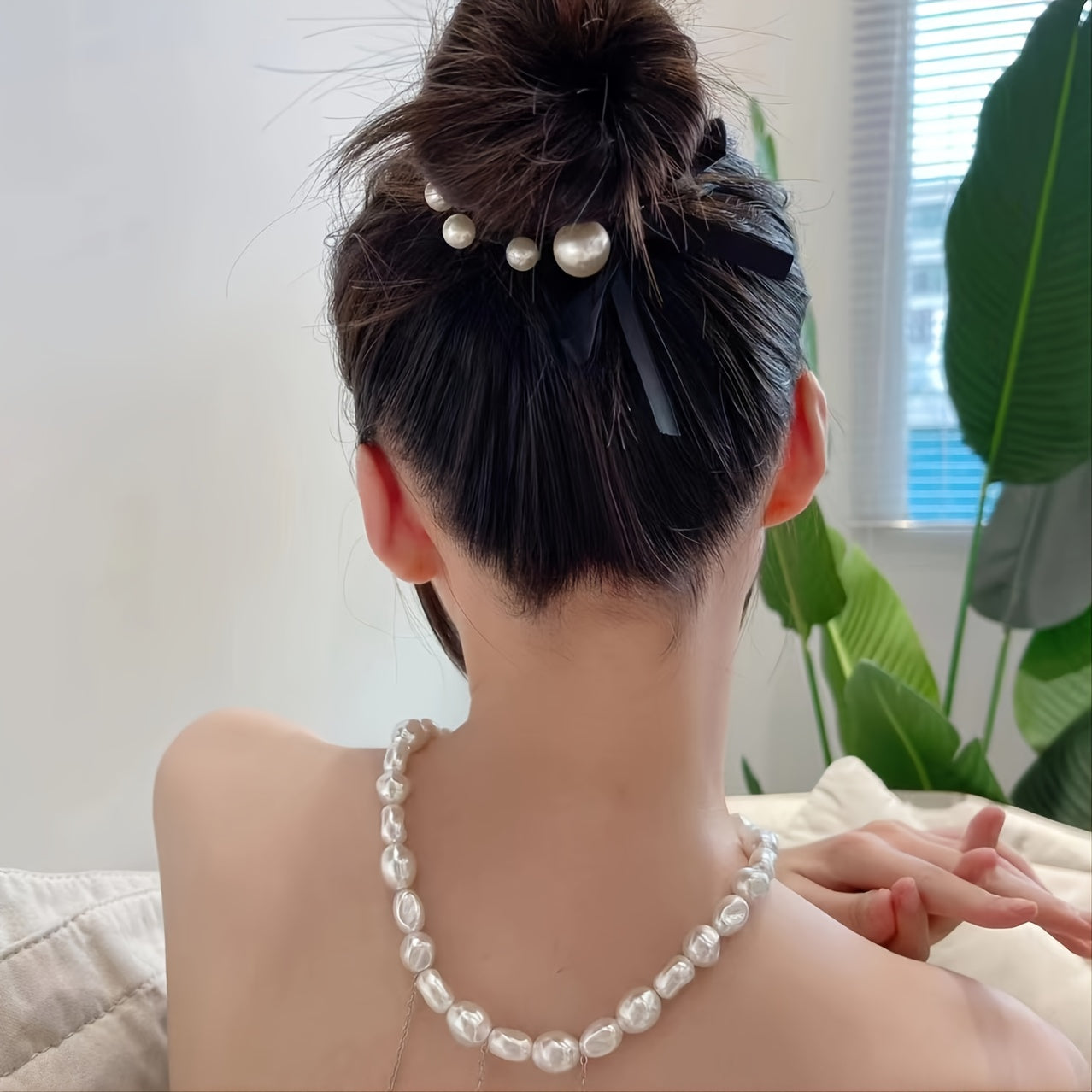 11pcs Pearl Elastic Hair Tie Headbands Hair Accessories