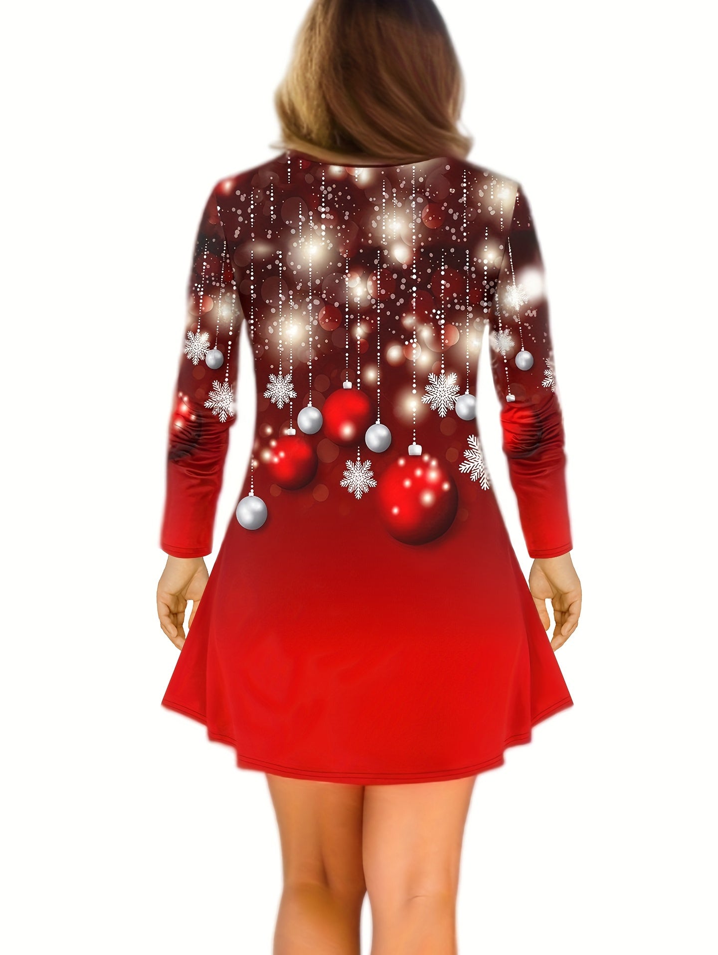  Christmas Bauble Print Top & Pants Outfit Set