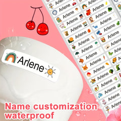 180pcs Custom Name Sticker Waterproof Label School Personalized