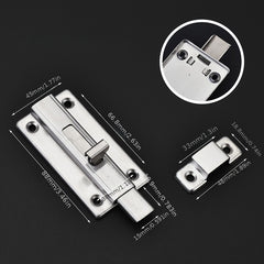 Stainless Steel Double-Headed Door Bolt Push-Pull Lock Barrel Bolt Lock Buckle
