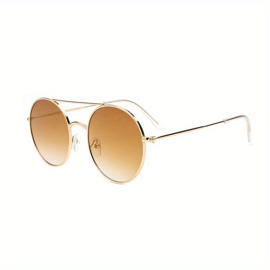 Retro Round Metal Sunglasses UV400 for Driving Beach Travel