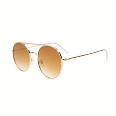 Retro Round Metal Sunglasses UV400 for Driving Beach Travel