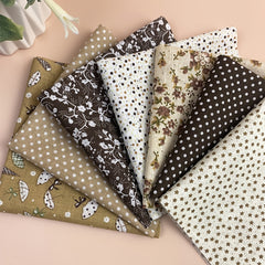 7pcs Cotton Patchwork Fabric Craft Material for Sewing Home Decor