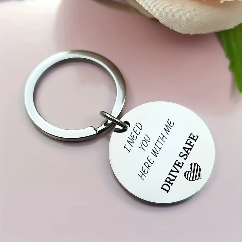 1pc 18inch DRIVE SAFE Keychain Gift From Mom Dad To Son Daughter Friends