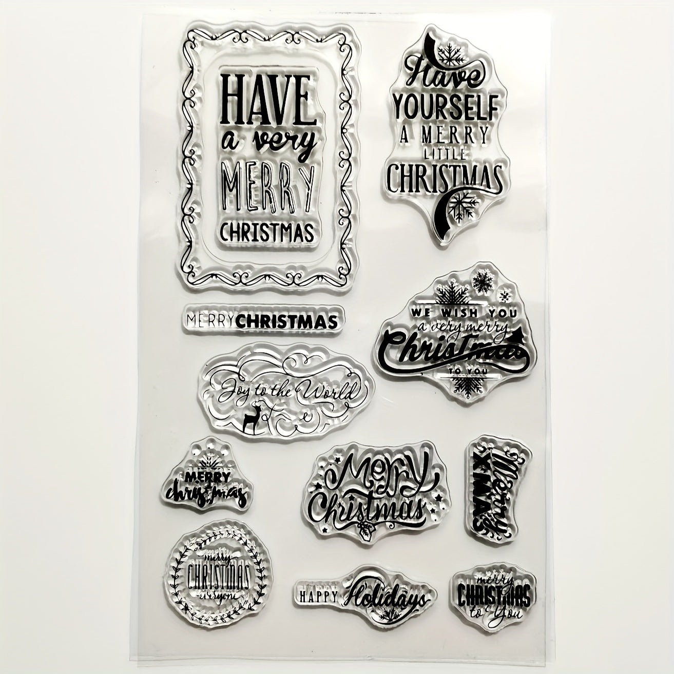 Christmas Word DIY Silicone Transparent Stamp
