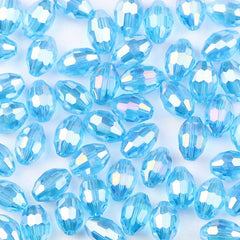 50pcs 6x8mm Colorful Glass Crystal Beads DIY Jewelry Accessories