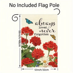 Always Loved Never Forgotten Memorial Garden Flag