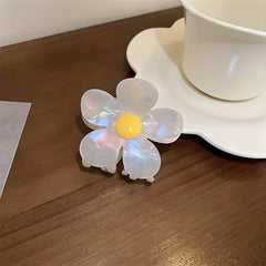 Acetate Flower Sweet Shark Claw Hair Clip for Women Girls