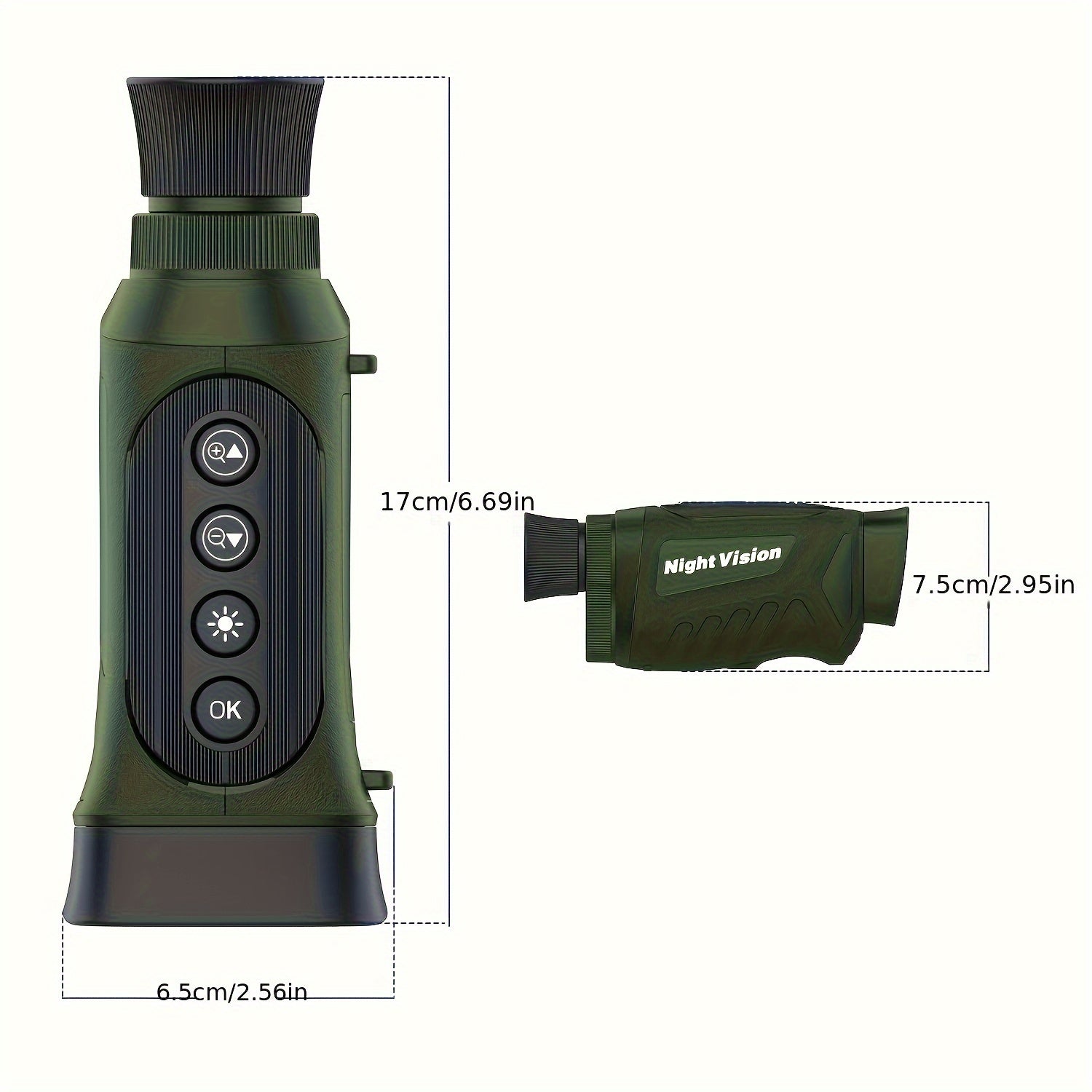 Waterproof Monocular Night Vision Device 8x Digital Zoom for Outdoor Exploration