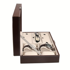 Brown Sunroof Watch Storage Box With Lock