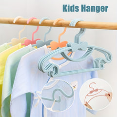 10pcs Kids Clothes Hanger PP Material Bow Wardrobe