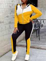  Colorblock Hoodie & Joggers Set
