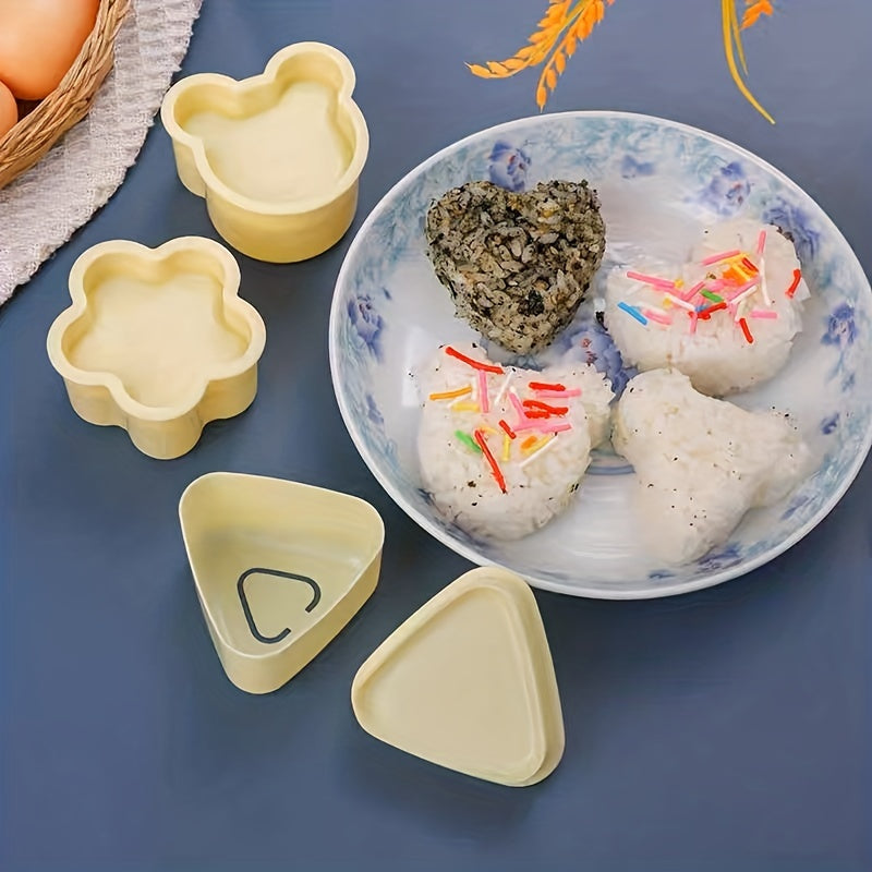 Japanese Onigiri Mold Set - Sushi Makers for Bento Box