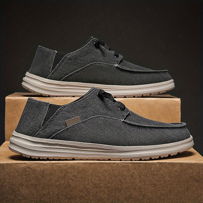 Men's Canvas Loafer Shoes Lightweight Slip On Casual Sneakers