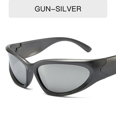 Y2K Punk Sports Sunglasses Wrap Around Sunshade Women Eyeglasses
