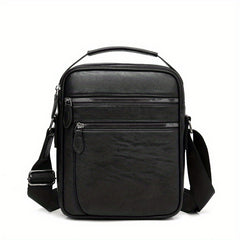 Men's Leather Crossbody Bag Shoulder Bag Multifunction Messenger