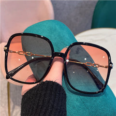 Oversized Square Sunglasses Mirror Lens UV400