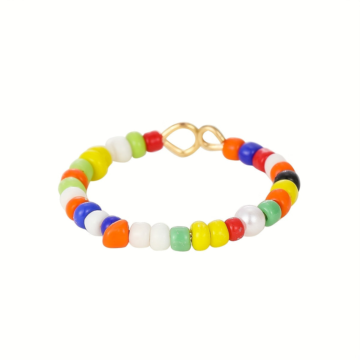 Boho Colorful Beads Ring 18k Plated Summer Vacation Decor