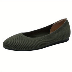 Women's Knitted Flat Shoes Soft Sole Slip On Shoes