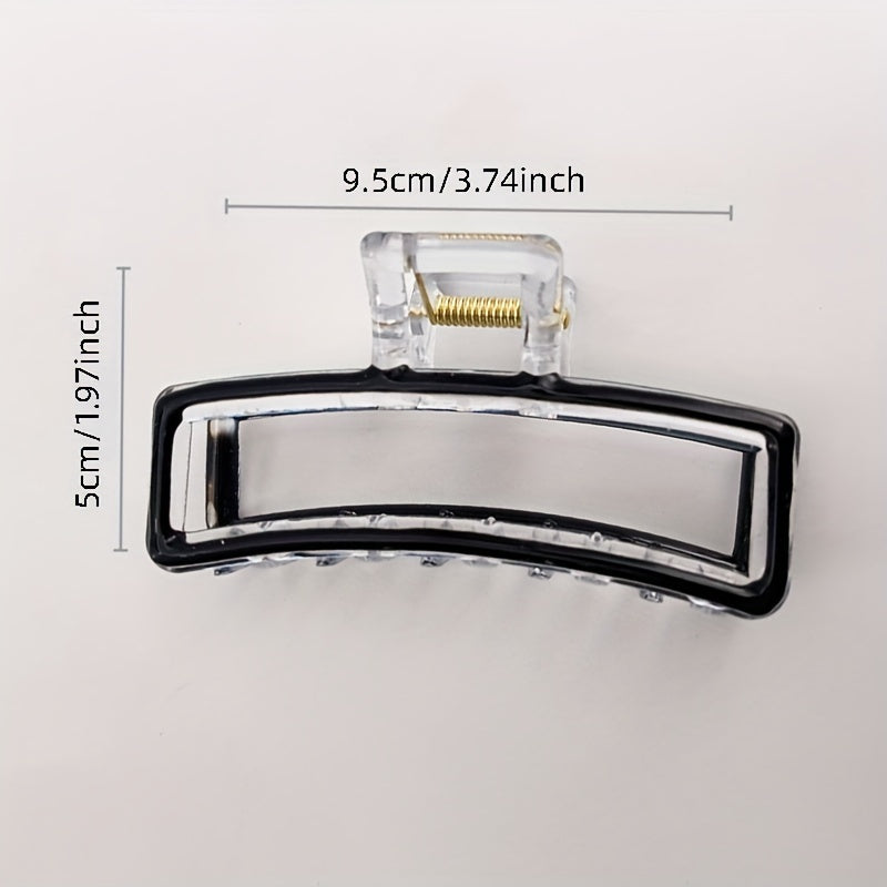 Enamel Painted Hairclip Plastic Hair Claw Hollow Hairclip