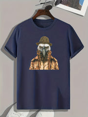 Eagle Print Men's Graphic T shirt for Summer