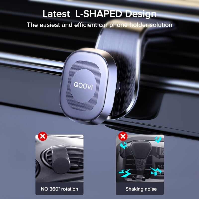 QOOVI Magnetic Car Phone Holder Air Vent Mount 360 Degree GPS Support