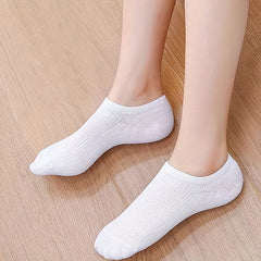 10 Pairs Ribbed No Show Socks Women's Ankle Lightweight Stockings