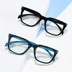 Square Anti Light Glasses Clear Lens for Women Men Teens